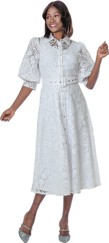 Terramina 7305 white lace dress