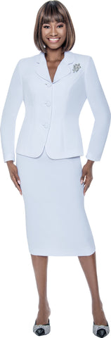 Terramina 9002 white skirt suit