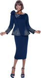 Terramina 7108 Navy Skirt Suit