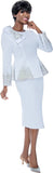 Terramina 7108 White Skirt Suit