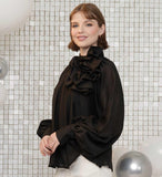 Why Dress T240189 black blouse