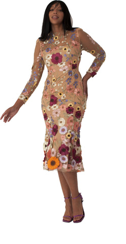 Chancele 9749 multi floral dress