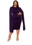 Egg Plant Cape Dress