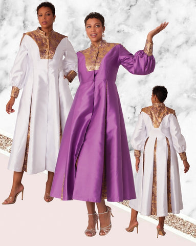 Tally Taylor 4851 women's purple clergy dress