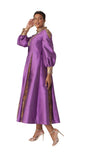 Tally Taylor 4851 women's brocade purple clergy robe