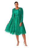 Tally Taylor 4856 emerald lace jacket dress