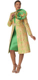 Tally Taylor 4859 green brocade jacket dress