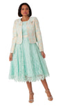 Tally Taylor 4847 aqua green lace 
jacket dress