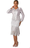 Tally Taylor 4857 silver lace dress