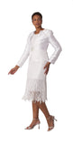 Tally Taylor 4857 white lace jacket dress