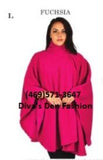 Full Size Poncho Cape Fuchsia