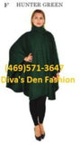 Full Size Poncho Cape Hunter Green