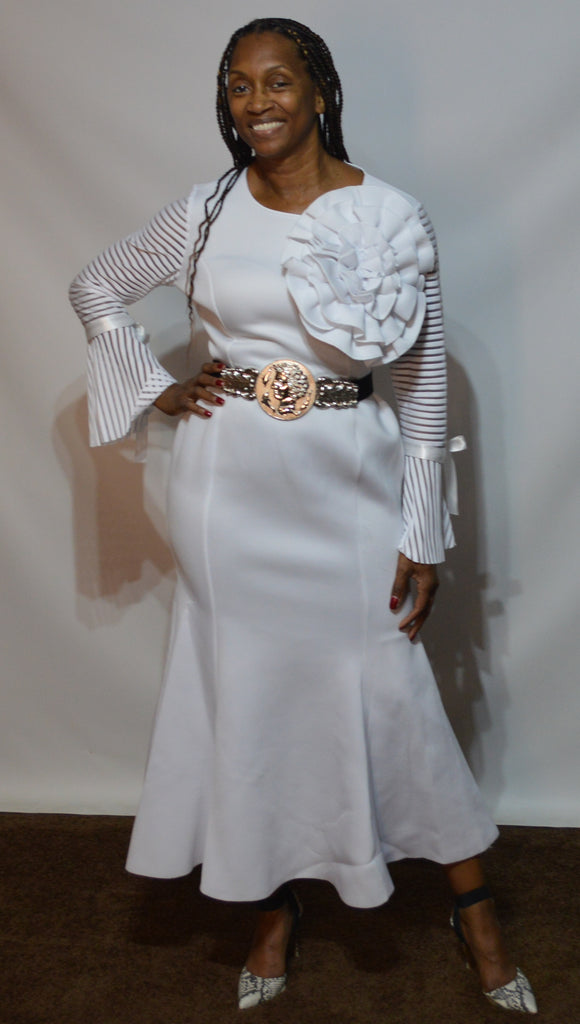 Big Flower Scuba Dress – Diva's Den Fashion, LLC