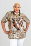 Sequin Tiger Top