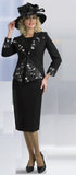 Lily & Taylor 4727 black skirt suit