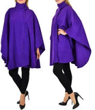 Purple Fleece Cape Poncho