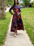 Floral Jacquard Maxi Dress