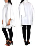 White Fleece Cape Poncho