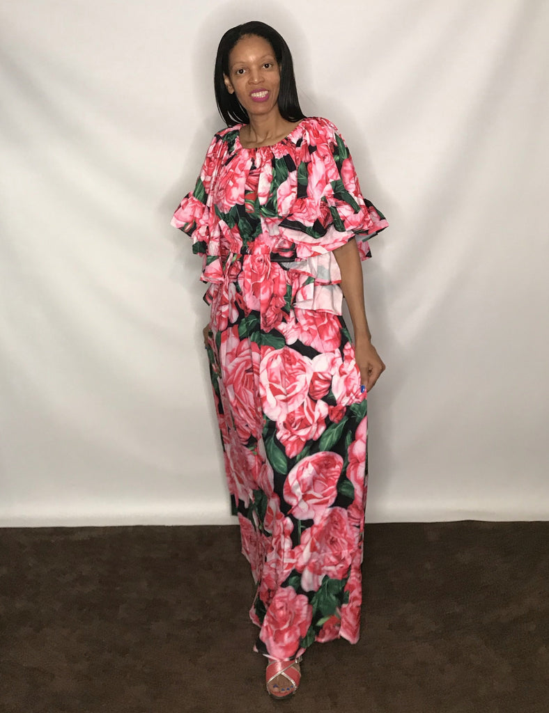 Flower Print Maxi Dress – Diva's Den Fashion, LLC