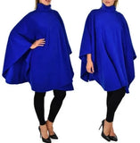 Royal Blue Fleece Cape Poncho