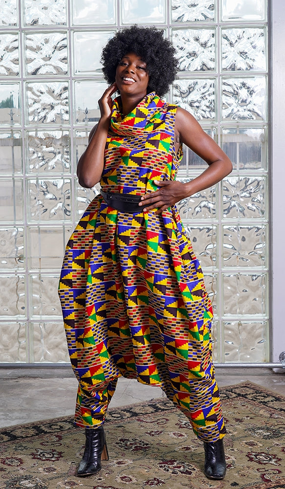 African Print Jumpsuit Diva s Den Fashion LLC