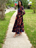 Floral Jacquard Maxi Dress