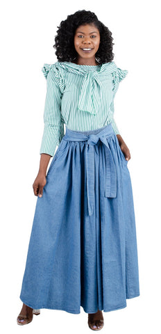 Denim Maxi Skirt