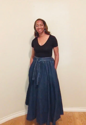 Denim Maxi Skirt